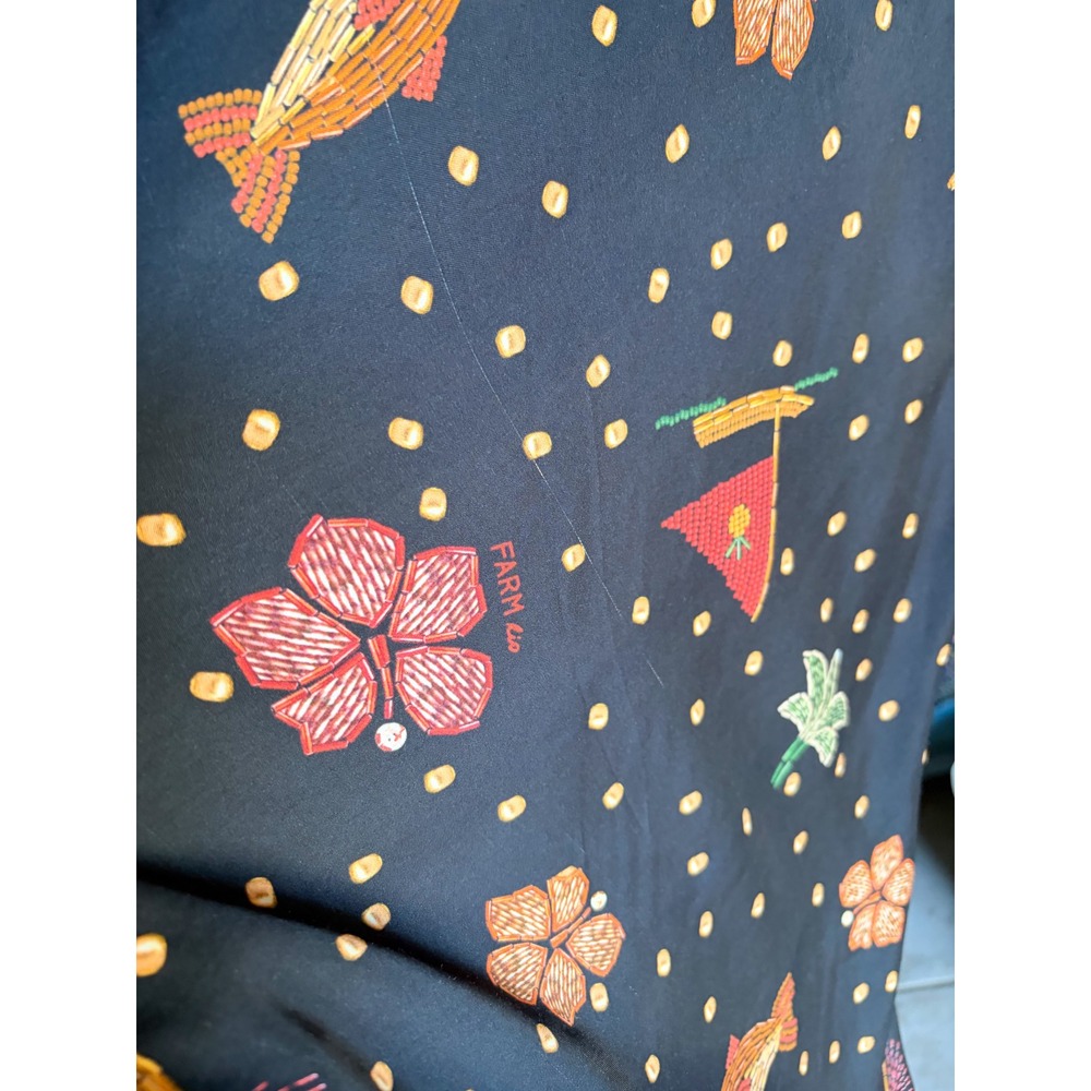 FARM Rio Riqueza Tropical Cutout Maxi Dress Polka Dot Fish Floral Tropical Large - Picture 10 of 12